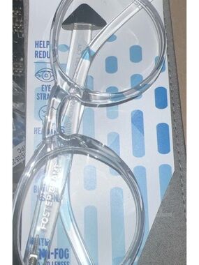 New Foster Grant Blue Light Readers FGBLAF 24 683 CRY +150 Crystal With Case
